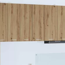   vidaXL Függő szekrény polcokkal Riga 2 pcs Artisan tölgy és fehér