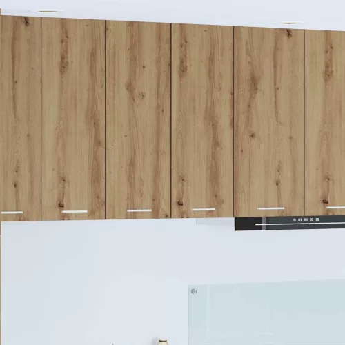 vidaXL Függő szekrény polcokkal Riga 2 pcs Artisan tölgy és fehér