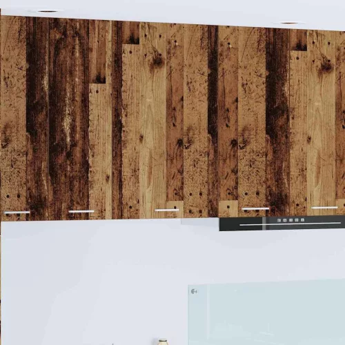 vidaXL Függő szekrény Riga Régi fa és fehér 50 x 31 x 80 cm Faanyag