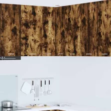   vidaXL Függő szekrény Riga Füstölt tölgy és fehér 57 x 57 x 80 cm