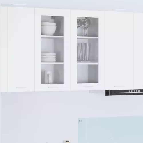 vidaXL Függő szekrény ajtóval Riga 2 pcs Fehér 40 x 31 x 80 cm Faanyag