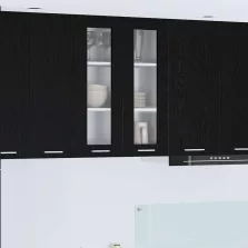   vidaXL Függő szekrény Riga Fekete tölgy 60 x 31 x 80 cm Faanyag