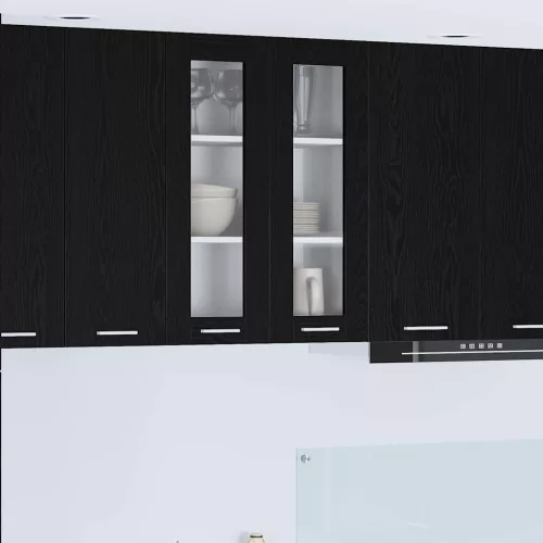 vidaXL Függő szekrény Riga Fekete tölgy 60 x 31 x 80 cm Faanyag