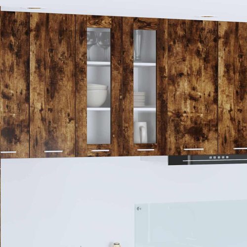 vidaXL Függő szekrény Riga Füstölt tölgy 60 x 31 x 80 cm Faanyag