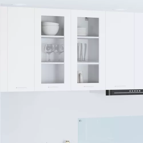 vidaXL Függő szekrény polcokkal Riga Fehér 80 x 31 x 80 cm Faanyag