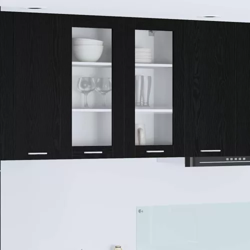 vidaXL Függő szekrény Riga Fekete tölgy 80 x 31 x 80 cm Faanyag