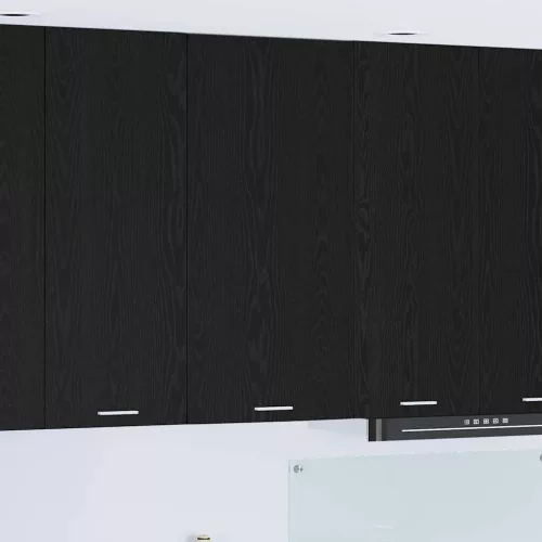 vidaXL Függő szekrény Riga Fekete tölgy és fehér 50 x 31 x 100 cm