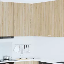   vidaXL Függő szekrény Riga Sonoma tölgy és fehér 57 x 57 x 100 cm