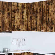   vidaXL Függő szekrény Riga Füstölt tölgy és fehér 57 x 57 x 100 cm