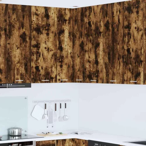 vidaXL Függő szekrény Riga Füstölt tölgy és fehér 57 x 57 x 100 cm