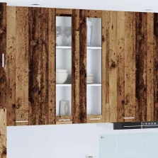   vidaXL Függő szekrény polcokkal Riga Öreg fa 60 x 31 x 100 cm Faanyag