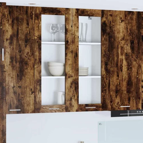 vidaXL Függő szekrény Riga Füstölt tölgy 80 x 31 x 100 cm Faanyag