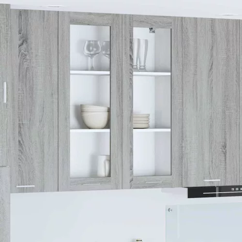 vidaXL Függő szekrény Riga Szürke Sonoma 80 x 31 x 100 cm Faanyag