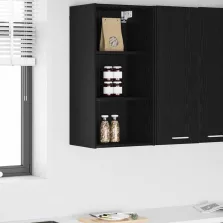   vidaXL Függő szekrény Riga Fekete tölgy 40 x 29,5 x 80 cm Faanyag