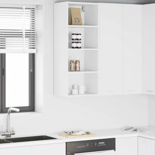 vidaXL Függő szekrény polcokkal Riga Fehér 40 x 29,5 x 100 cm Faanyag