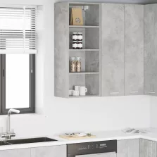   vidaXL Függő szekrény Riga Beton Szürke 40 x 29,5 x 100 cm Faanyag