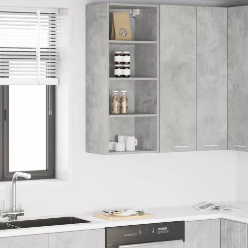 vidaXL Függő szekrény Riga Beton Szürke 40 x 29,5 x 100 cm Faanyag