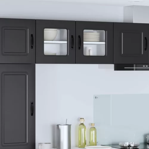 vidaXL Mosogatógép panel Kalmar Fekete 40 x 31 x 40 cm Faanyag