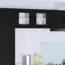   vidaXL Fali konyhaszekrény 2 pcs Fekete 40 x 31 x 40 cm Faanyag