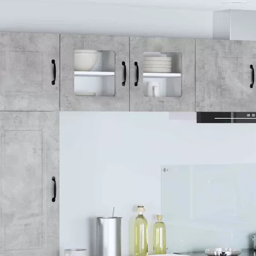 vidaXL Fali konyhaszekrény Beton Szürke 40 x 31 x 40 cm Faanyag