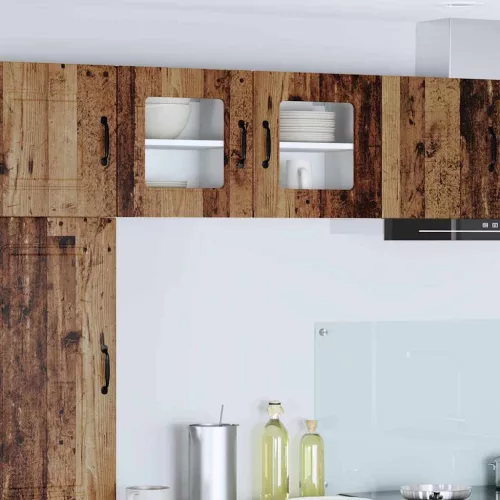 vidaXL Fali konyhaszekrény 2 pcs Öreg fa 40 x 31 x 40 cm Faanyag