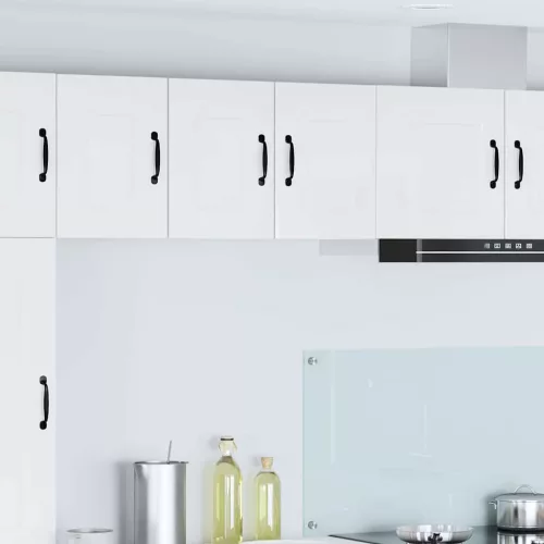 vidaXL Fali konyhaszekrény 2 pcs Magas Fényű Fehér 30 x 31 x 40 cm
