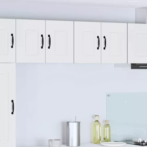 vidaXL Fali konyhaszekrény ajtóval 2 pcs Fehér 60 x 31 x 40 cm Faanyag