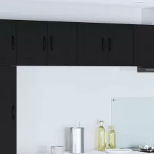   vidaXL Fali konyhaszekrény 2 pcs Fekete 60 x 31 x 40 cm Faanyag