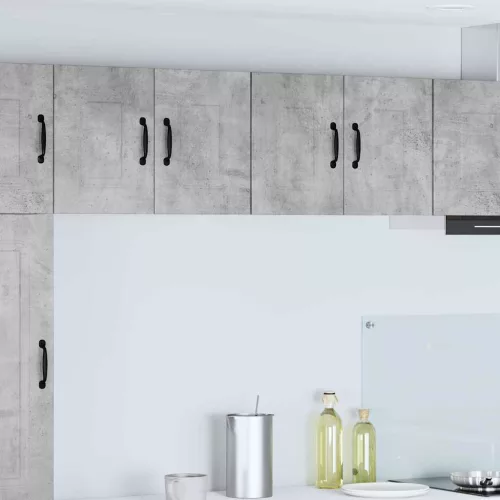 vidaXL Fali konyhaszekrény 2 pcs Beton Szürke 60 x 31 x 40 cm Faanyag