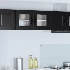   vidaXL Konyhaszekrény tárolóval Kalmar Fekete 80 x 31 x 40 cm Faanyag