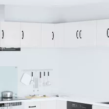   vidaXL Fali konyhaszekrény Magas Fényű Fehér 57 x 57 x 40 cm Faanyag