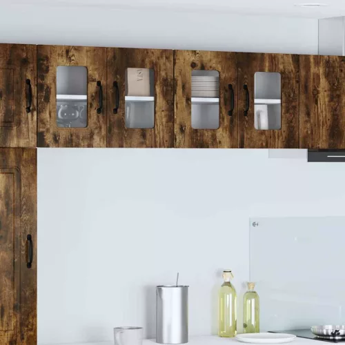 vidaXL Fali konyhaszekrény 2 pcs Füstölt tölgy 60 x 31 x 40 cm Faanyag