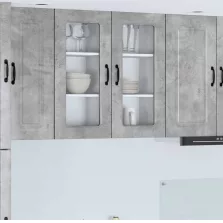  vidaXL Mosogatógép panel Kalmar Beton Szürke 40 x 31 x 80 cm Faanyag
