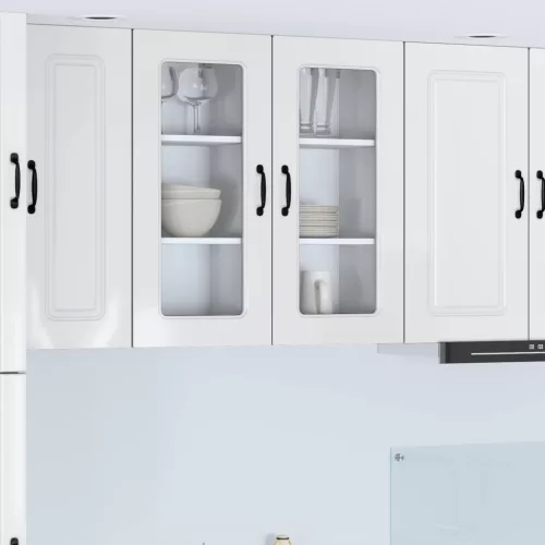 vidaXL Mosogatógép panel Kalmar Magas Fényű Fehér 40 x 31 x 80 cm