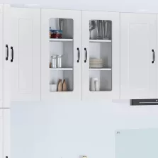   vidaXL Fali konyhaszekrény 2 pcs Magas Fényű Fehér 40 x 31 x 80 cm