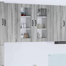   vidaXL Fali konyhaszekrény 2 pcs Szürke Sonoma 40 x 31 x 80 cm Faanyag