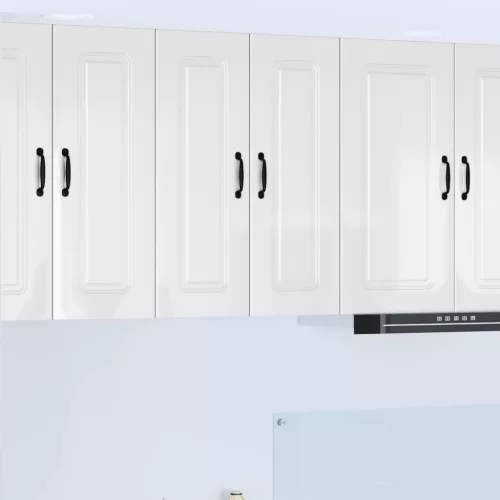 vidaXL Mosogatógép panel Kalmar Magas Fényű Fehér 30 x 31 x 80 cm
