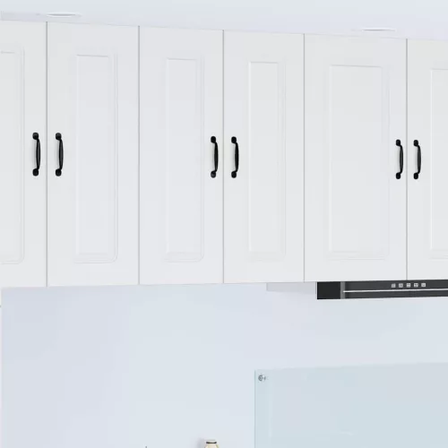 vidaXL Fali konyhaszekrény 2 pcs Magas Fényű Fehér 30 x 31 x 80 cm