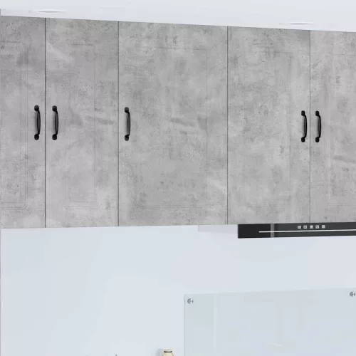 vidaXL Fali konyhaszekrény Beton Szürke 50 x 31 x 80 cm Faanyag