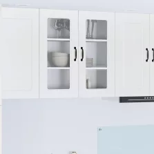   vidaXL Fali konyhaszekrény Magas Fényű Fehér 80 x 31 x 80 cm Faanyag