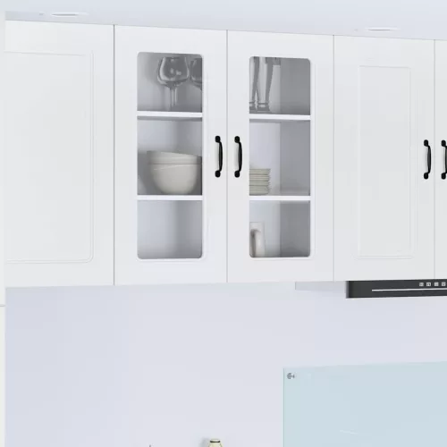 vidaXL Fali konyhaszekrény Magas Fényű Fehér 80 x 31 x 80 cm Faanyag