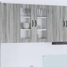   vidaXL Fali konyhaszekrény Szürke Sonoma 80 x 31 x 80 cm Faanyag