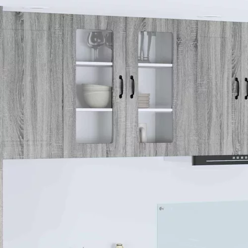 vidaXL Fali konyhaszekrény Szürke Sonoma 80 x 31 x 80 cm Faanyag