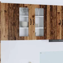   vidaXL Fali konyhaszekrény polcokkal Öreg fa 80 x 31 x 80 cm Faanyag