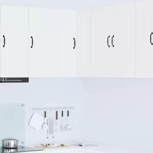 vidaXL Fali konyhaszekrény polcokkal Fehér 57 x 57 x 80 cm Faanyag