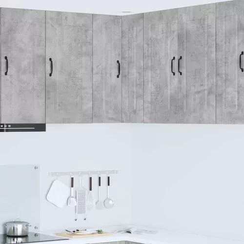vidaXL Fali konyhaszekrény Beton Szürke 57 x 57 x 80 cm Faanyag