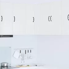   vidaXL Fali konyhaszekrény Magas Fényű Fehér 57 x 57 x 80 cm Faanyag