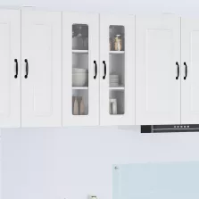   vidaXL Fali konyhaszekrény Magas Fényű Fehér 60 x 31 x 80 cm Faanyag