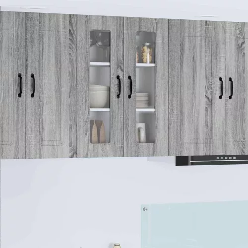 vidaXL Fali konyhaszekrény Szürke Sonoma 60 x 31 x 80 cm Faanyag