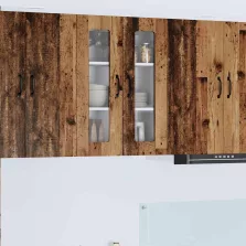   vidaXL Fali konyhaszekrény polcokkal Öreg fa 60 x 31 x 80 cm Faanyag